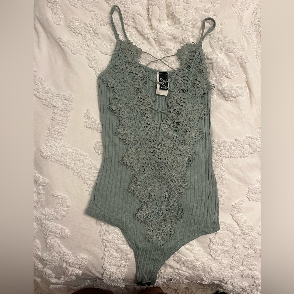 Windsor teal body suit